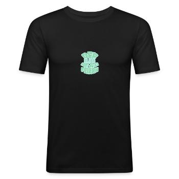 Elias Elias - Men's Slim Fit T-Shirt - black - Front - Nik (191cm)