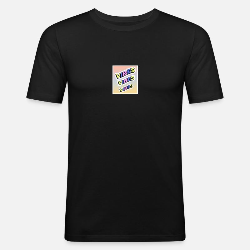 Gute laune - Männer Slim Fit T-Shirt - Schwarz