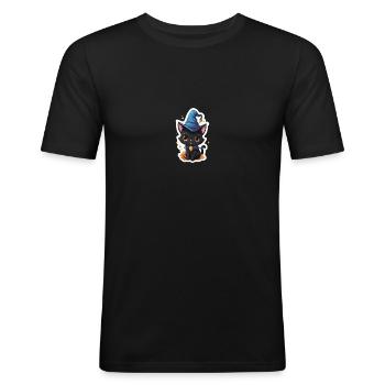 Black Magic Cat - Men's Slim Fit T-Shirt - black - Front - Nik (191cm)