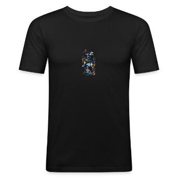 Breakdancer - Men's Slim Fit T-Shirt - black - Front - Nik (191cm)