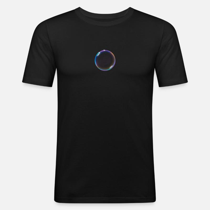 Soapbubble - Männer Slim Fit T-Shirt - Schwarz