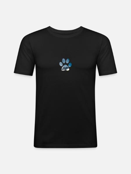 Mountain paw - Men's Slim Fit T-Shirt - black