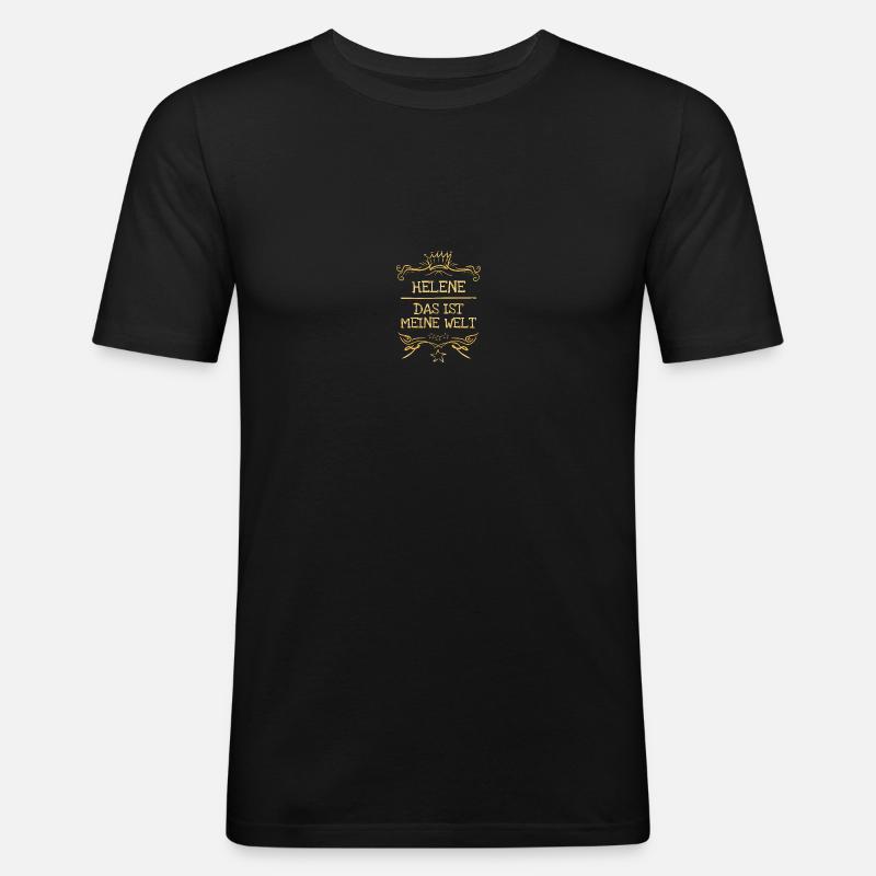 Helene als Mädchenname - Männer Slim Fit T-Shirt - Schwarz