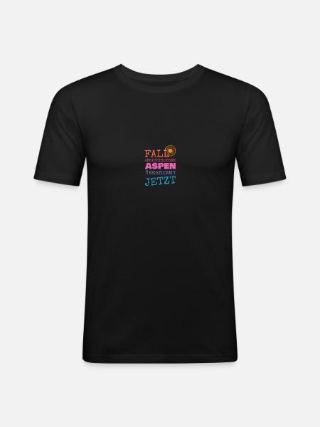 Aspen as a given name - Men's Slim Fit T-Shirt - black