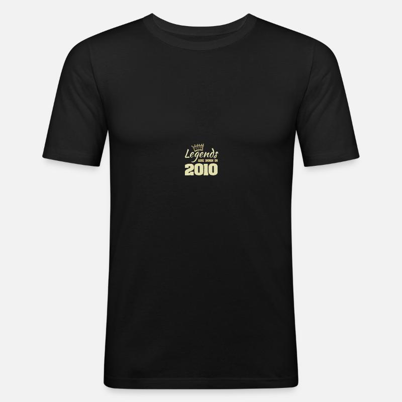 2010 - Männer Slim Fit T-Shirt - Schwarz