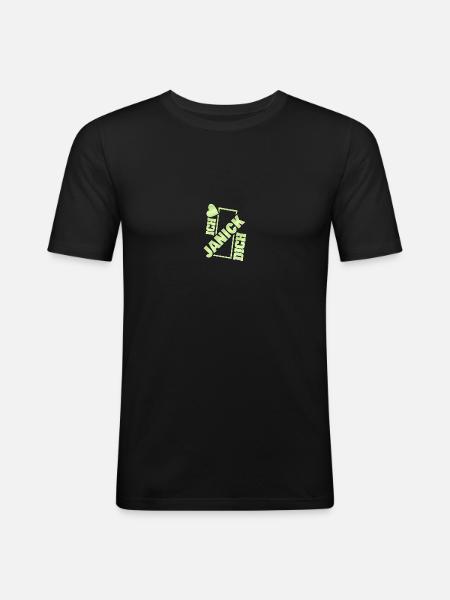Couple Janick - Männer Slim Fit T-Shirt - Schwarz