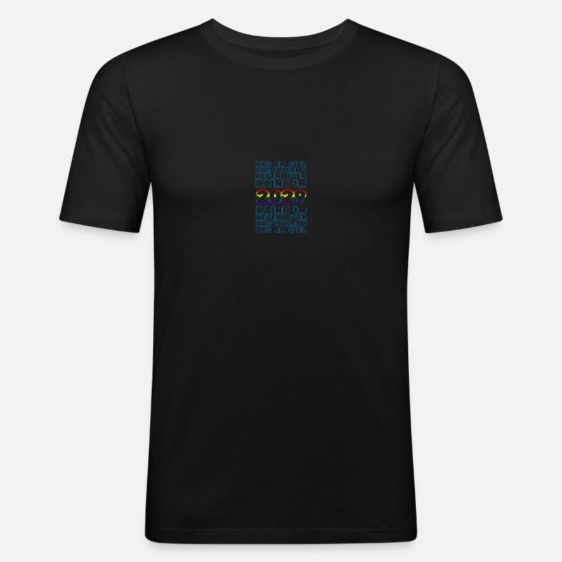 Rainbow 2029 - Männer Slim Fit T-Shirt - Schwarz
