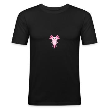 Axolotl - Men's Slim Fit T-Shirt - black - Front - Nik (191cm)