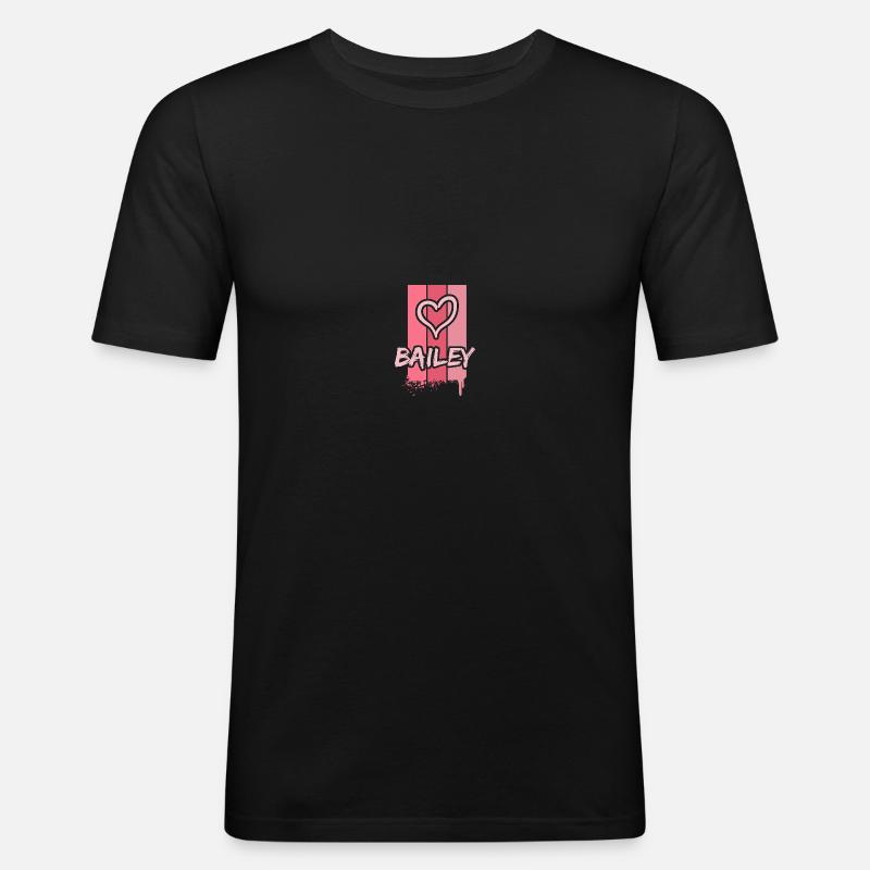 Bailey - Männer Slim Fit T-Shirt - Schwarz