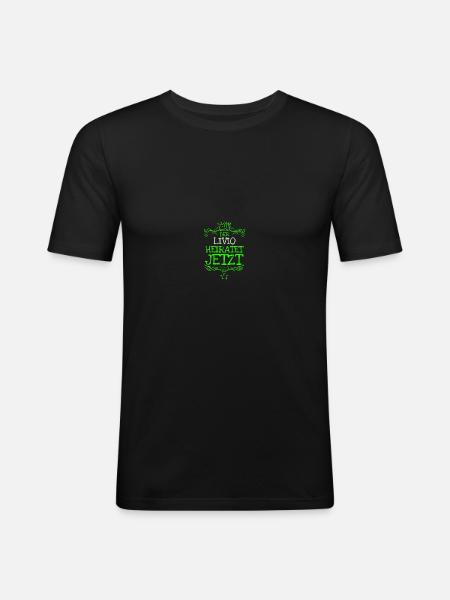 Livio - T-shirt près du corps Homme - noir