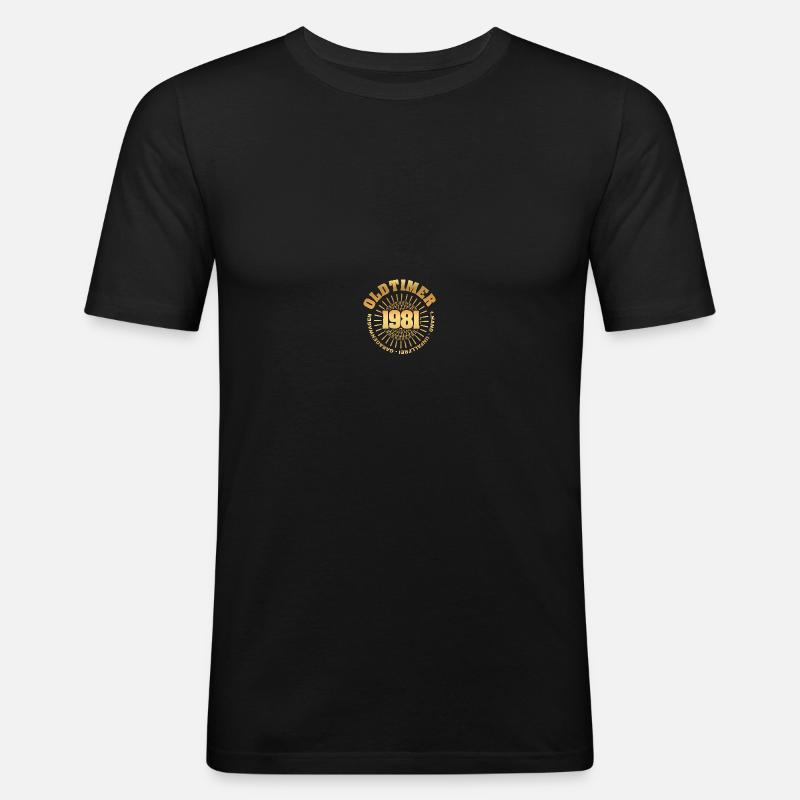 Geschenkidee 1981 - Männer Slim Fit T-Shirt - Schwarz