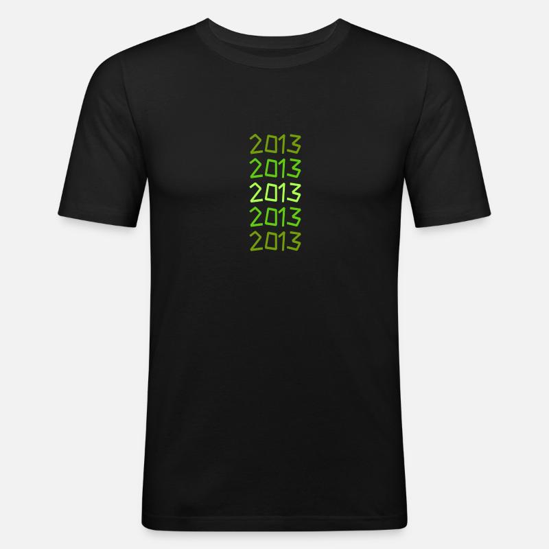2013 2013 - Männer Slim Fit T-Shirt - Schwarz