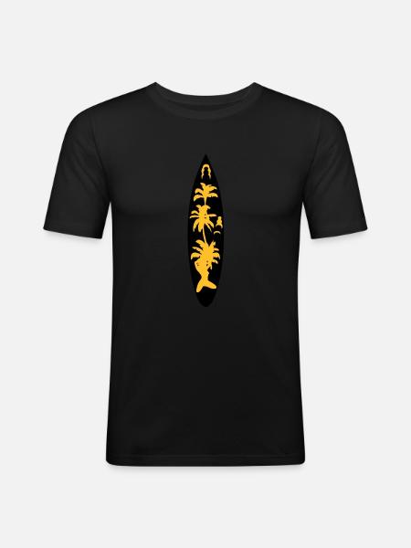 surfboard surfboard surfbrett2 - Men's Slim Fit T-Shirt - black