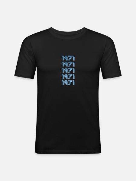 1971 - Men's Slim Fit T-Shirt - black