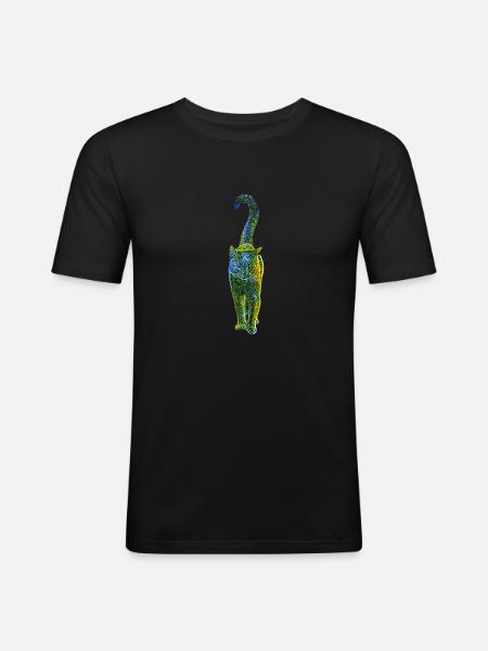 Mystic Cat - Männer Slim Fit T-Shirt - Schwarz