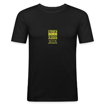 1991 - Men's Slim Fit T-Shirt - black - Front - Nik (191cm)