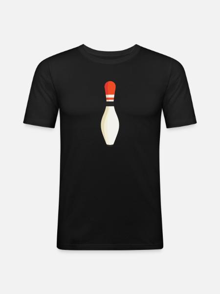 Bowling Pins Pin - Men's Slim Fit T-Shirt - black