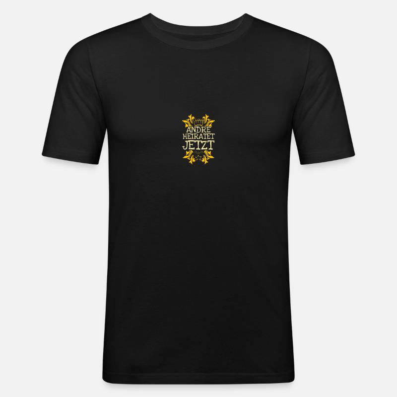 Andre als Bachelor - Männer Slim Fit T-Shirt - Schwarz