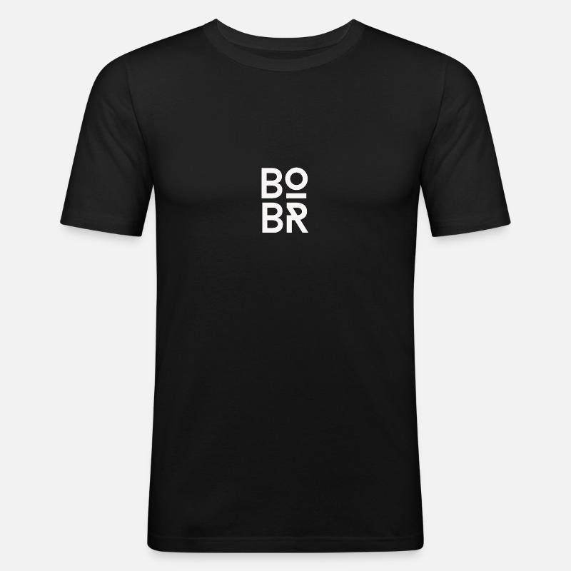 BOBR - T-shirt près du corps Homme - noir