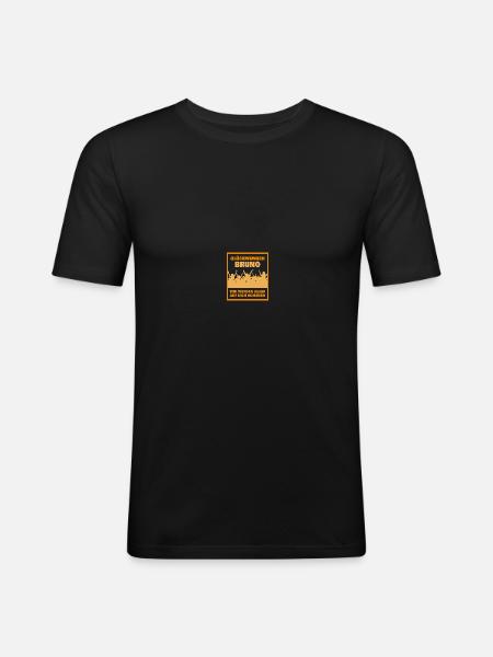 Abschied Bruno - Männer Slim Fit T-Shirt - Schwarz