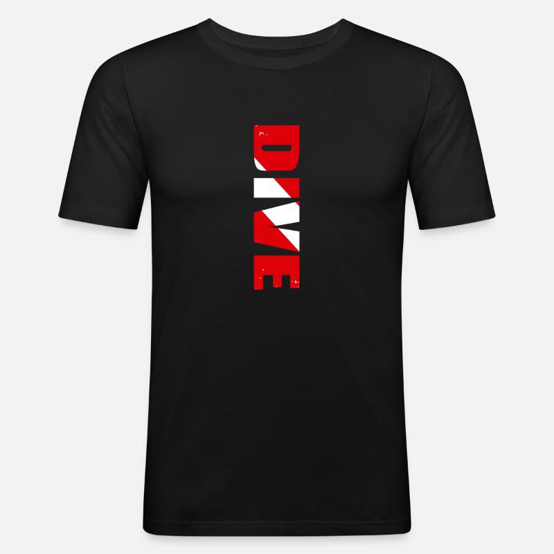 Scuba Tauchen Tauchen Dive Geschenkidee - Männer Slim Fit T-Shirt - Schwarz