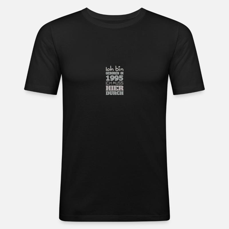 Bin 1995 - Männer Slim Fit T-Shirt - Schwarz