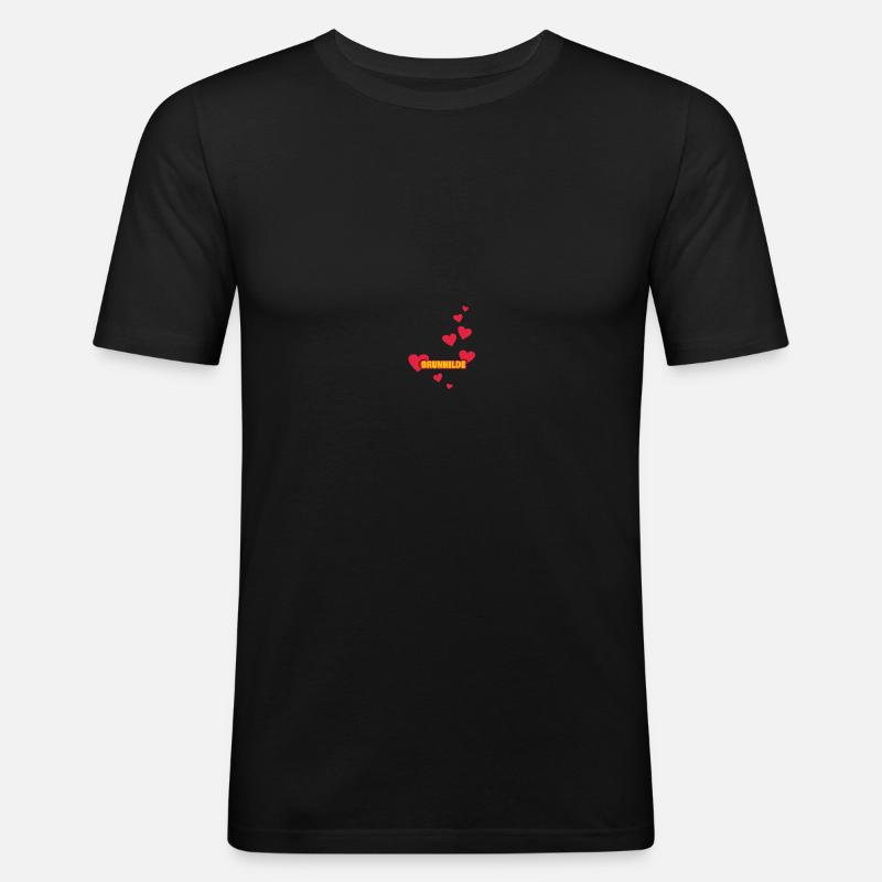 Ich liebe Brunhilde - Männer Slim Fit T-Shirt - Schwarz