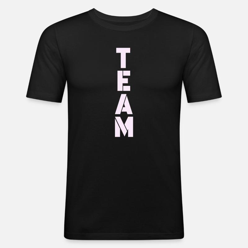 team - Männer Slim Fit T-Shirt - Schwarz