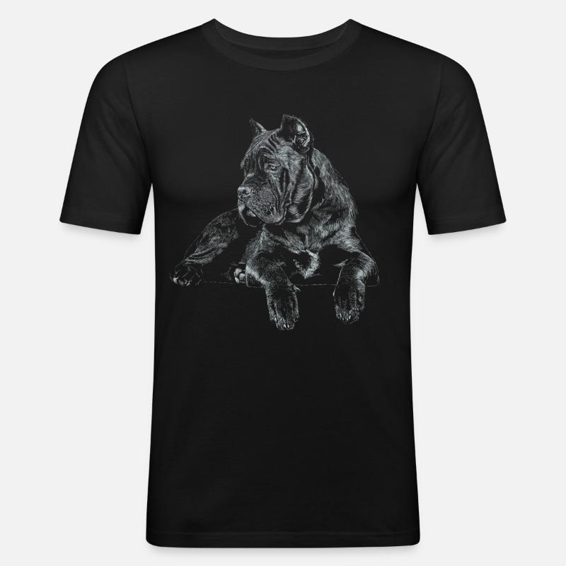 Cane Corso Italiano - Männer Slim Fit T-Shirt - Schwarz