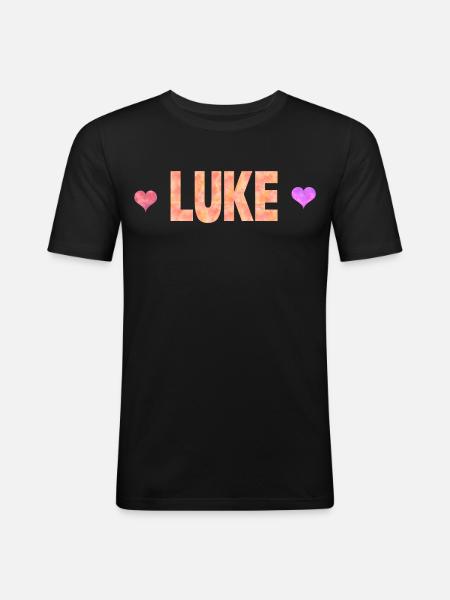 Luke - Männer Slim Fit T-Shirt - Schwarz