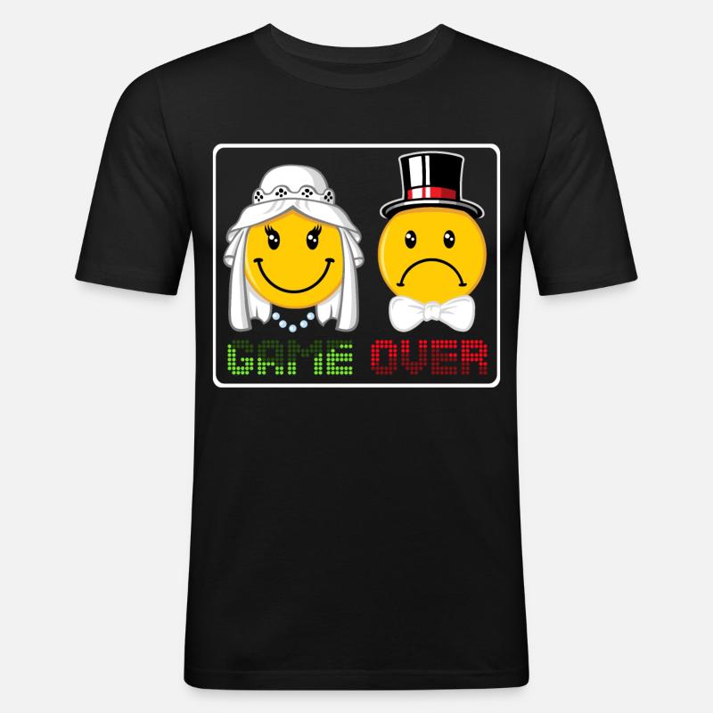 Game over - Herre Slim Fit T-Shirt - sort