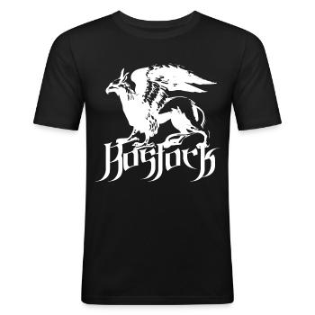 Rostock Greif - Männer Slim Fit T-Shirt - Schwarz - Vorne - Nik (191cm)