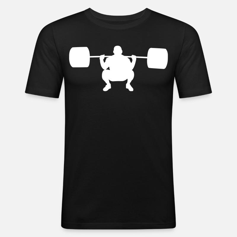 Gewichtheber - Männer Slim Fit T-Shirt - Schwarz