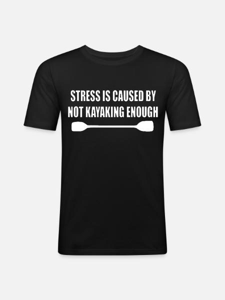 Kayak paddle canoe gift - Men's Slim Fit T-Shirt - black
