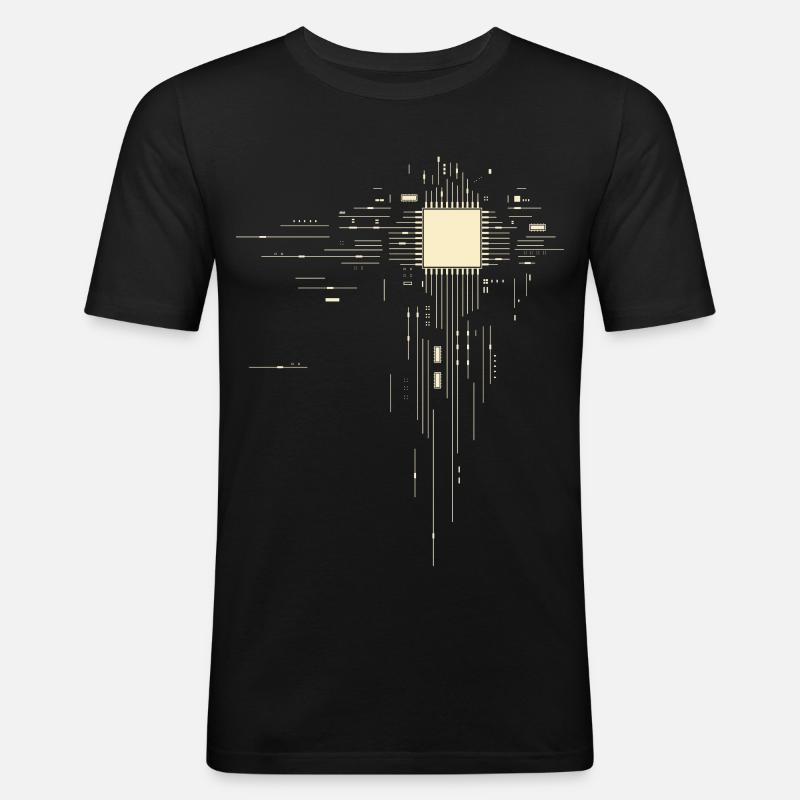 Processor - PCB - Men's Slim Fit T-Shirt - black