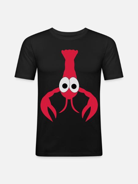 lobster - Men's Slim Fit T-Shirt - black