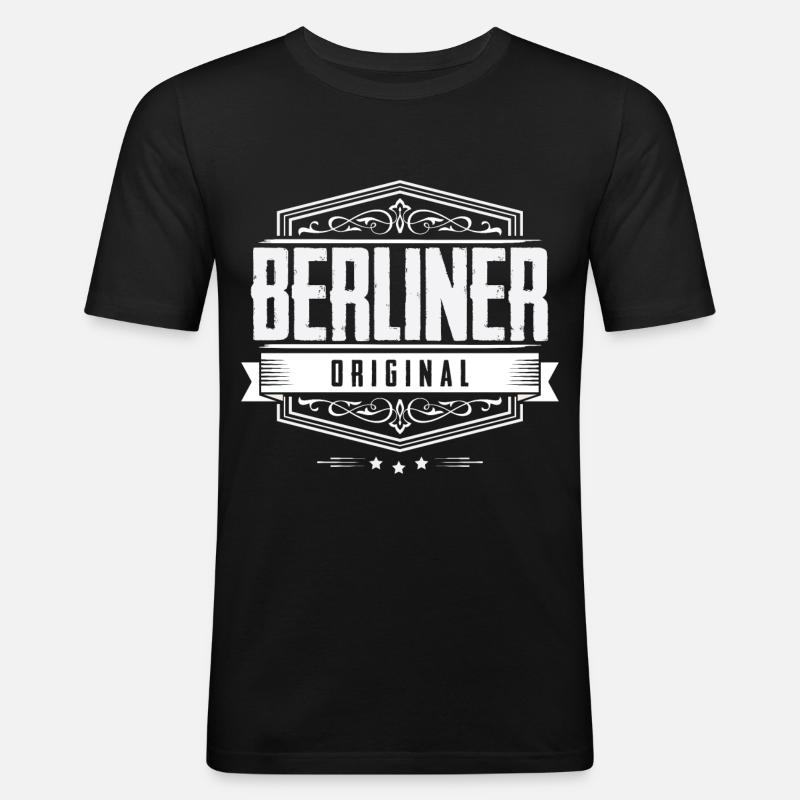 Berliner Original - Berlin - Männer Slim Fit T-Shirt - Schwarz