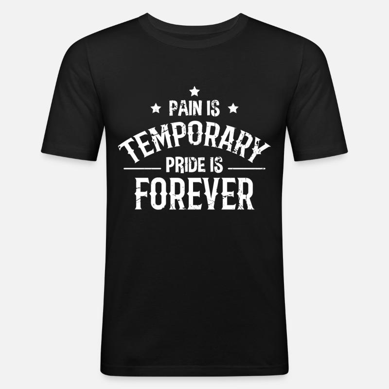 Bodybuilder Spruch - Männer Slim Fit T-Shirt - Schwarz
