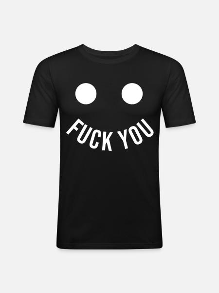 Fuck You Smile - Men's Slim Fit T-Shirt - black