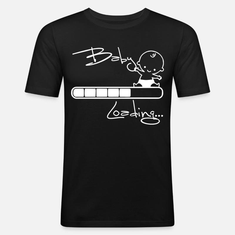 Baby Loading - Männer Slim Fit T-Shirt - Schwarz