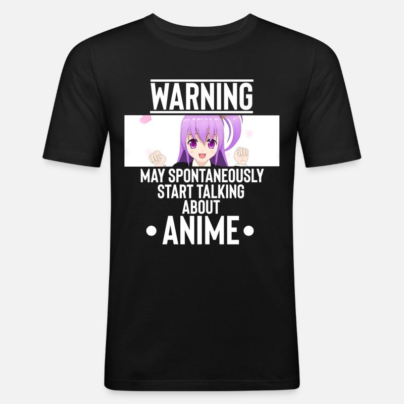 Anime - Männer Slim Fit T-Shirt - Schwarz