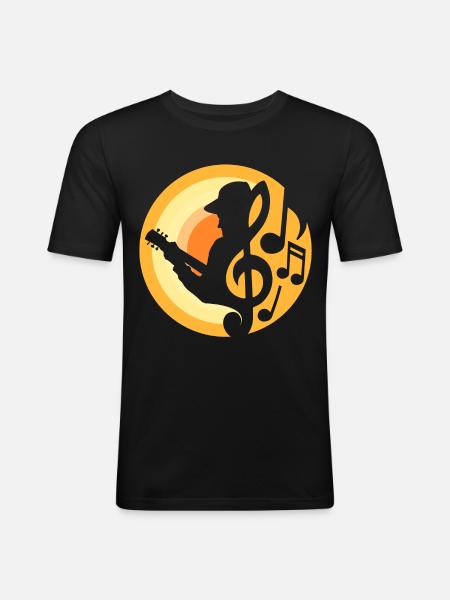 Guitar Player - Men's Slim Fit T-Shirt - black