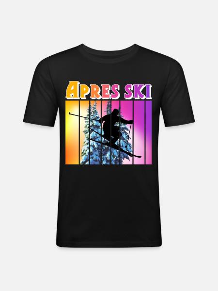 Apres ski - Men's Slim Fit T-Shirt - black