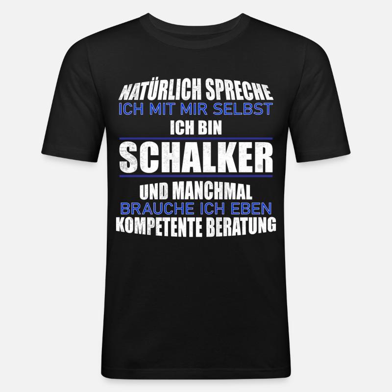 Schalker Beratung Geschenkidee - Männer Slim Fit T-Shirt - Schwarz