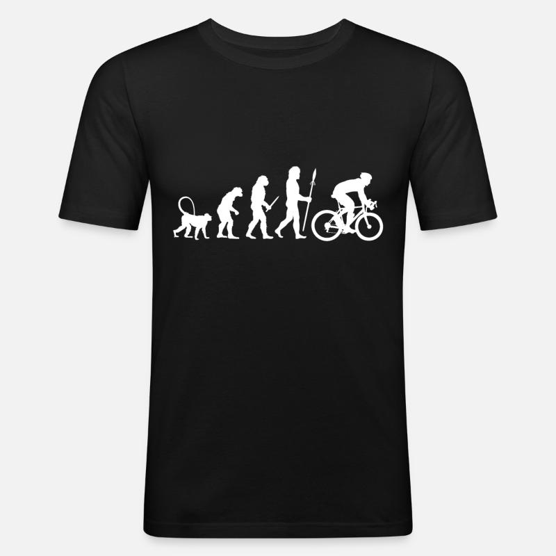 Evolution cyclists - Men's Slim Fit T-Shirt - black