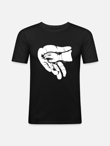 Père et fille - T-shirt près du corps Homme - noir