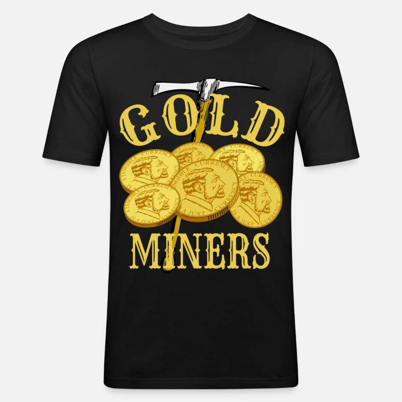 Goldgräber - Männer Slim Fit T-Shirt - Schwarz