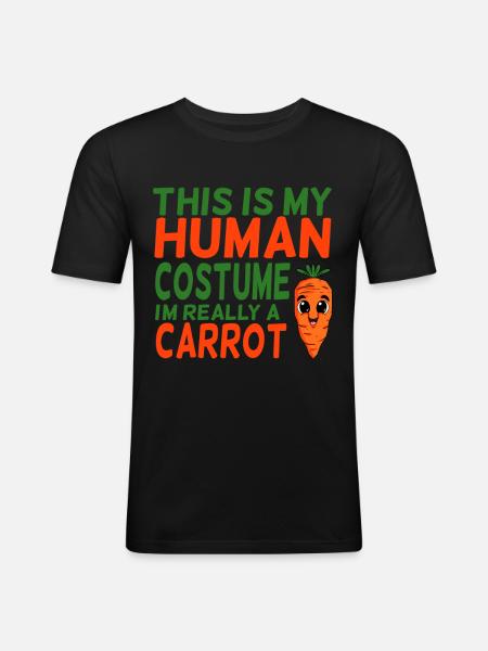 Vegansk gulerod gulerod gulerødder - Herre Slim Fit T-Shirt - sort