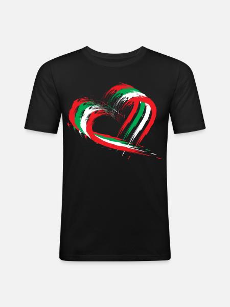 Liban - T-shirt près du corps Homme - noir