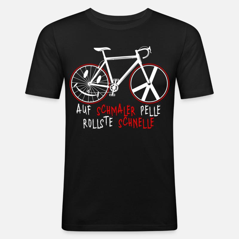 Fahrrad - Männer Slim Fit T-Shirt - Schwarz